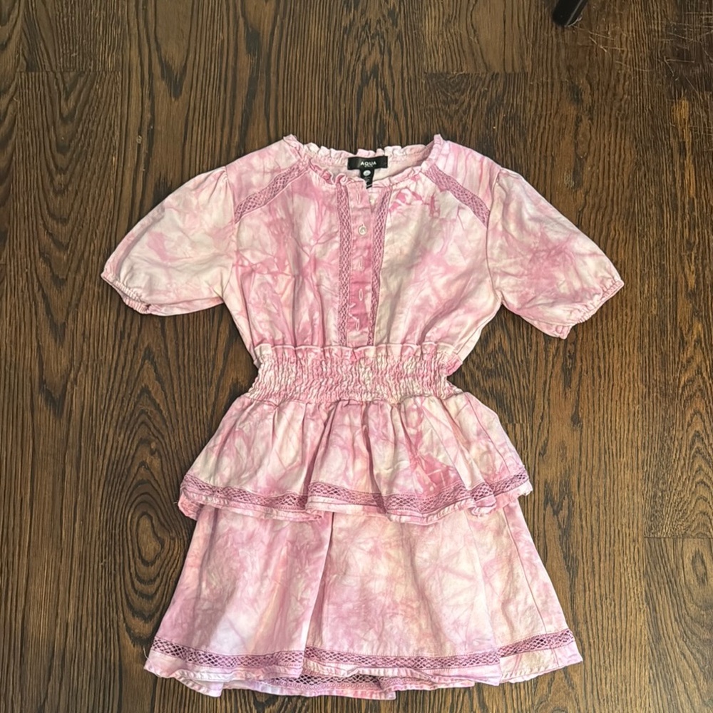 Aqua girls pink cupcake style dress